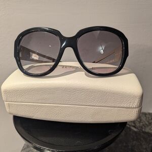 Versace Black Oversized Women’s Sunglasses with Gradient Lenses